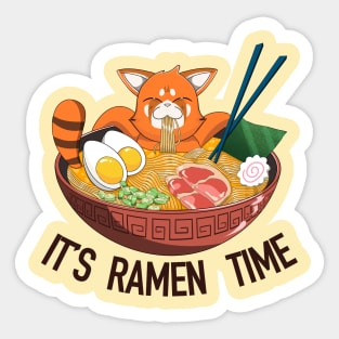 Red Panda Ramen Sticker